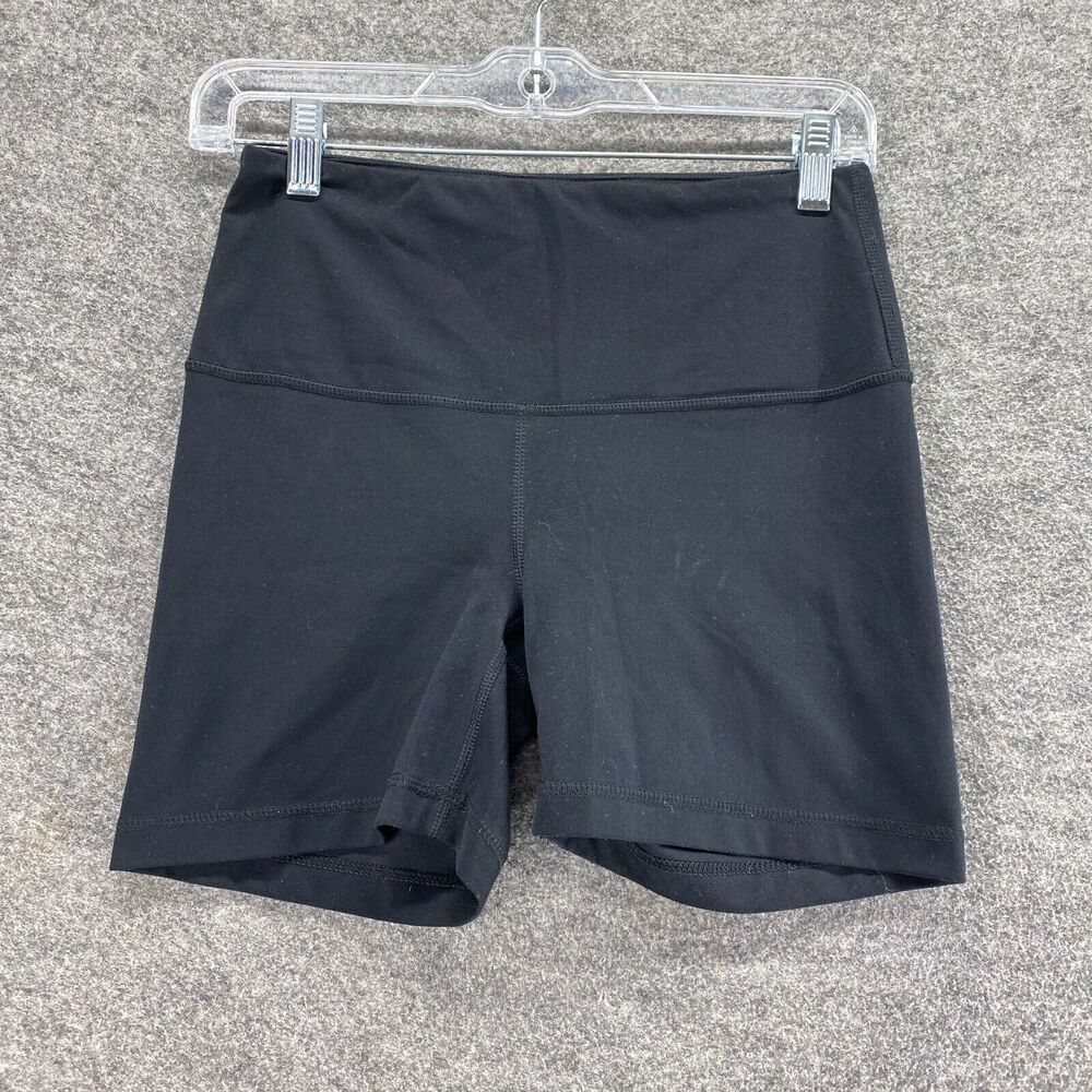 YogaLux Activewear Shorts Women S Small Black Mid Rise Pull On Yoga Athletic